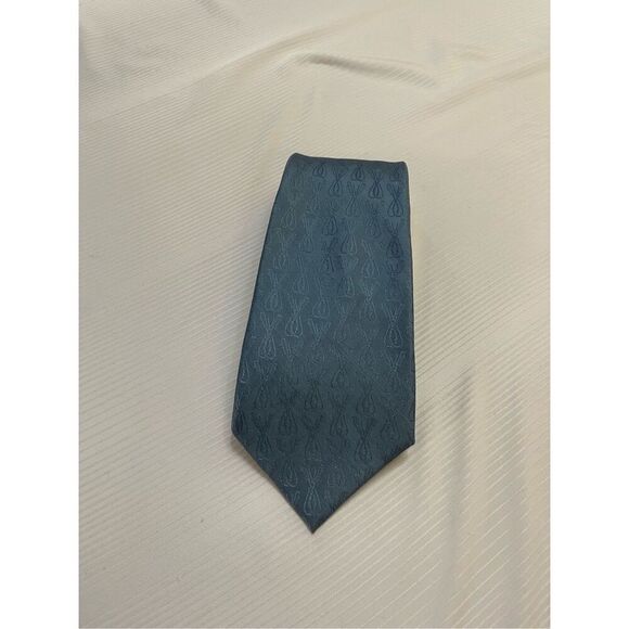 Gucci Vintage Blue Silk Necktie Tie - Picture 1 of 7